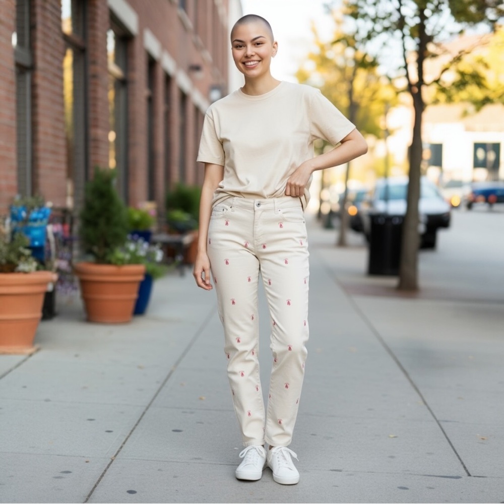 J.Crew Crewcuts Girls Cord Embroidered Pants.